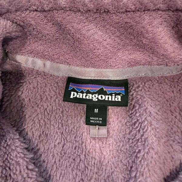Patagonia Re Tool Verbena Purple Snap Pullover Fleece Fuzzy‎ Jacket Size MEDIUM - Image 8