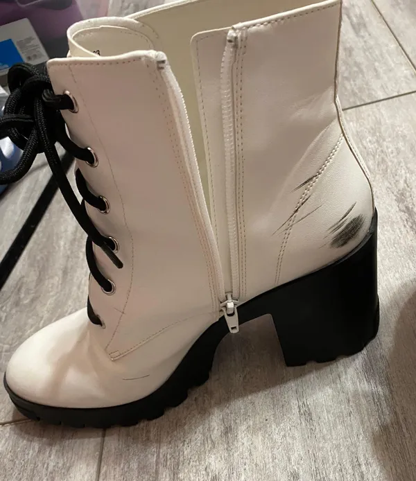 Brass Plum Lace Up Booties - Image 2