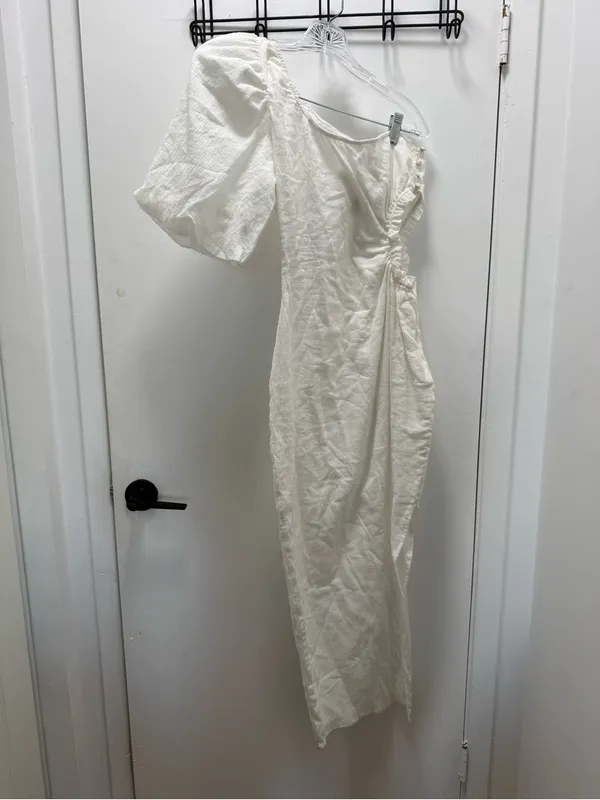 Seven Wonders White Marloe Cutout One Shoulder Puff Sleeve Maxi dress NWT Small - Image 5