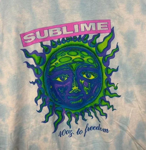 Sublime 40oz to Freedom Neon Sun Ska Rock Band Tie Dye XL - Image 4