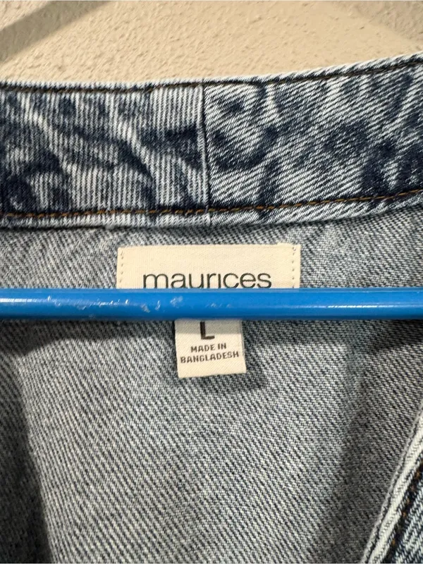 Triple Tie Front Denim Jacket - Image 4