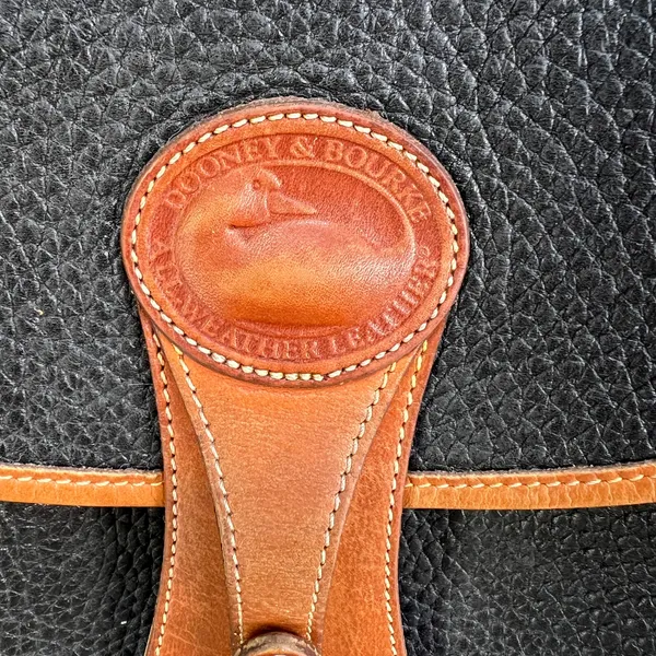 Vintage Dooney & Bourke All Weather Leather Black Crossbody Bag - Image 7