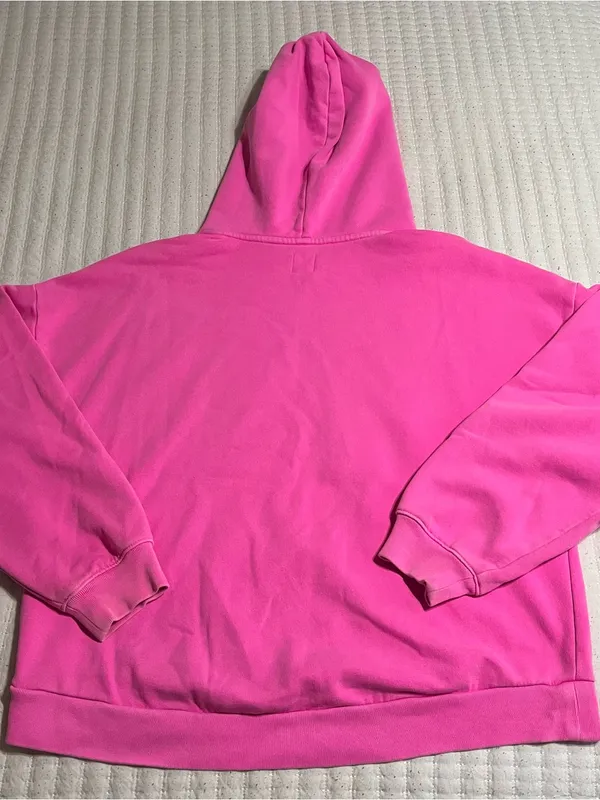 GAP Women's Bright Pink Hooded Sweatshirt - Image 4