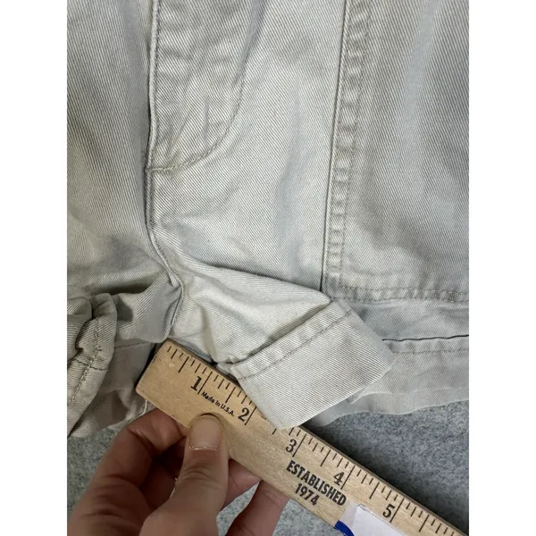 Vintage Abercrombie & Fitch Size 4‎ Cotton Womens Shorts High Waist Beige Mini - Image 8