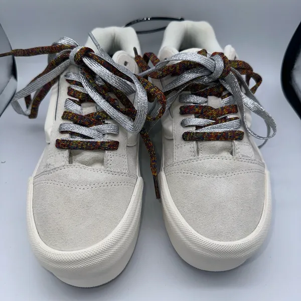 Size 10w Men’s 8.5 - VANS Knu Stack White Multi-Color Laces - Image 2