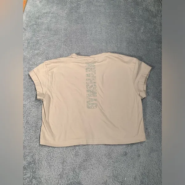 Gymshark Tan Crop Top small tee - Image 7