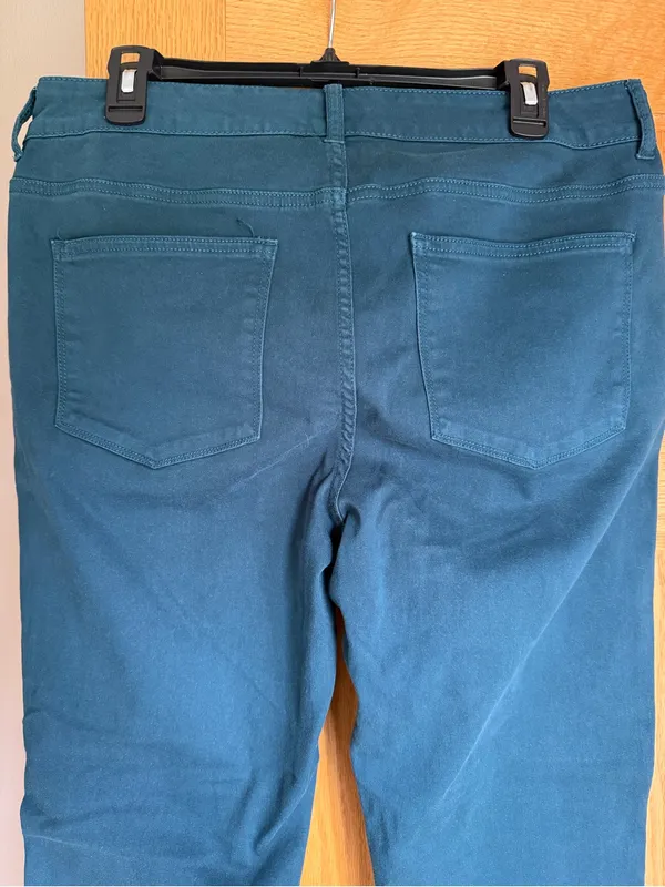 Maurices Colored Skinny Jeans Pants Teal Blue Green Plus Size 14W Regular - Image 4