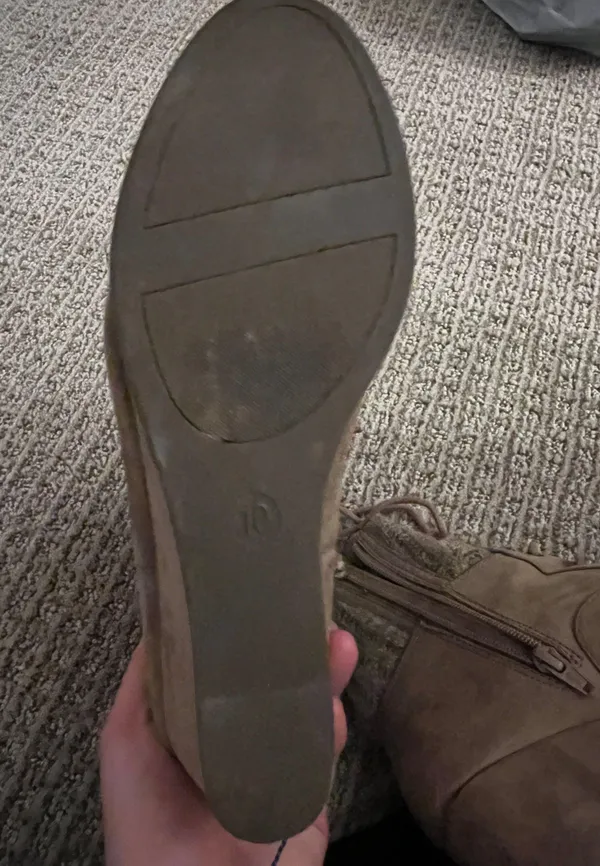 Brown Heeled Boots Size 10 - Image 6