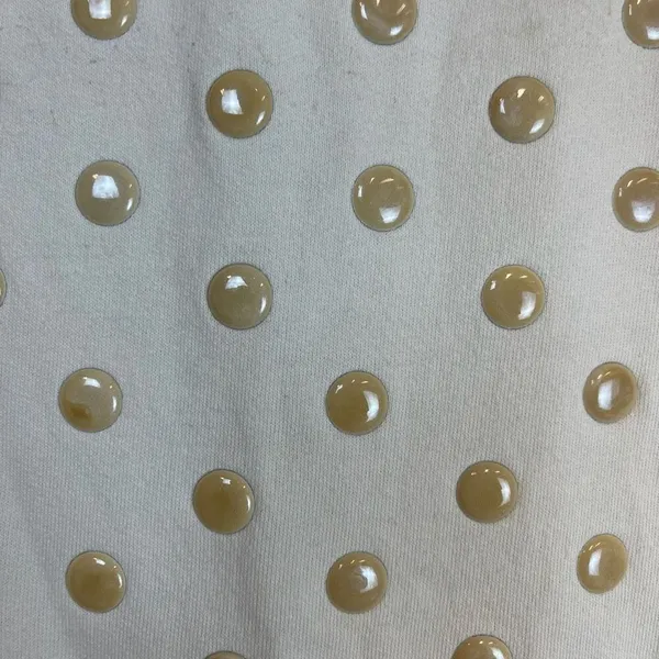 Juicy‎ Couture Dress Women's Small Beige Stretch Polka Dot Studded Mod Sheath - Image 8