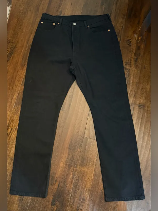 Levi’s 501 Original Fit Jeans Womens W34 L30 Black Sprout Straight Leg - Image 3