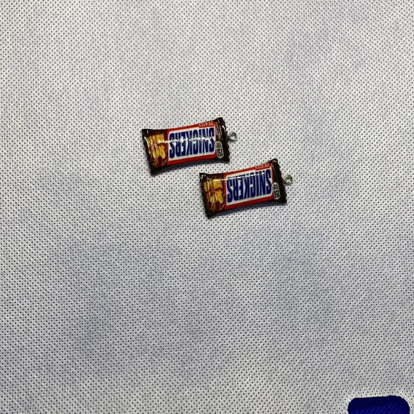 2pc Resin Candy Snack Charms DIY Projects Necklace or Earrings Orange - Image 7
