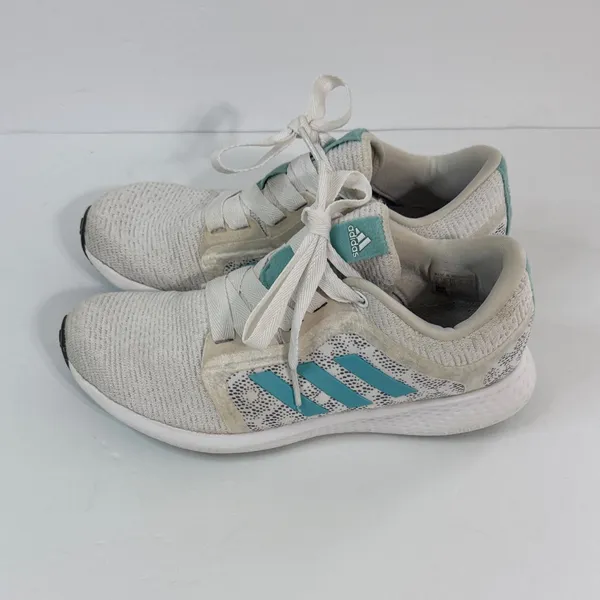 adidas Women's White Sneakers with Teal Accents - Image 2