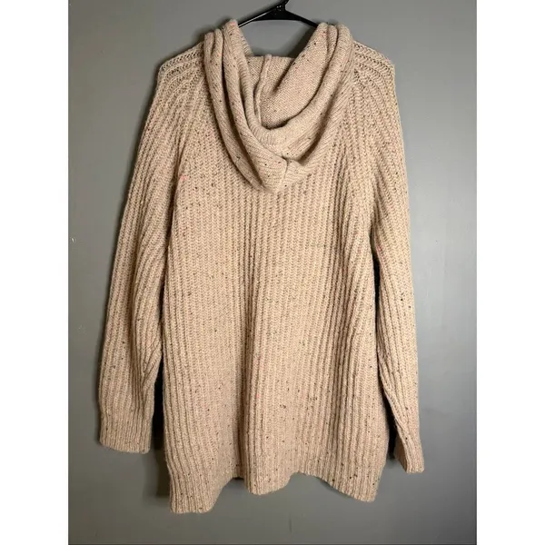AERIE Open Road Speckled Sweater Hoodie Womens Medium - Image 5