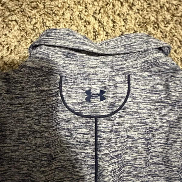 Under Armour Ole Miss Rebels Sleeveless Polo Shirt Navy Space Dye HeatGear M - Image 6