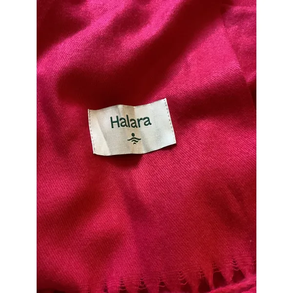 Halara NWOT Women Red Tassel Fringe Scarf Solid Soft Wrap Shawl Lightweight - Image 3