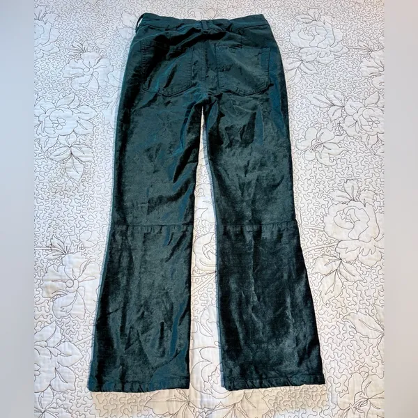 Free People High Time Velvet Kick Flare Pants Jewel Green Sz 27 💛 - Image 7