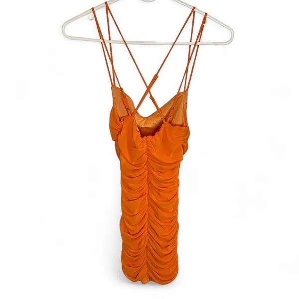 Lucy in the Sky orange mesh dress - Image 3