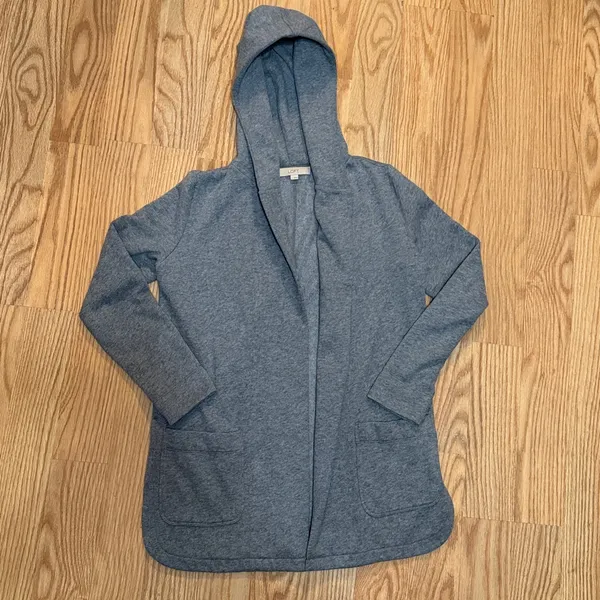 LOFT Gray Open-Front Cardigan - Image 4