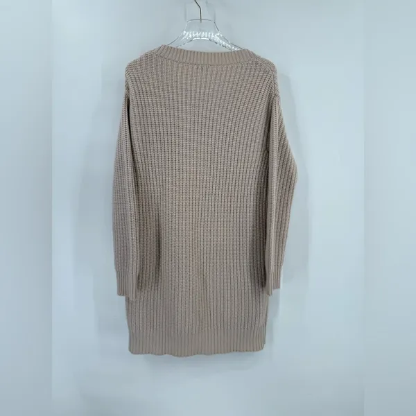 Rails Nicole Lace Wool Cashmere‎ Sweater Dress Revolve Cream Tan size small - Image 4