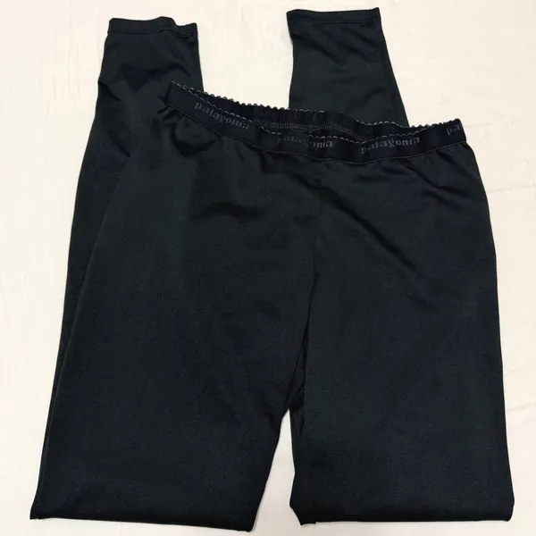 Patagonia Performance Baselayer Capilene Pants Womens Small Black‎ Leggings - Image 2
