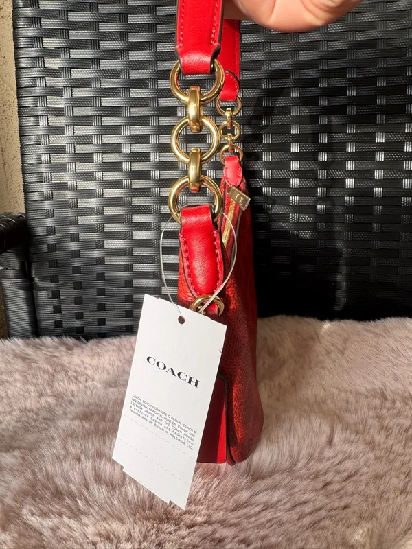 COACH Mini Payton Bag Signature Canvas Leather CEL06 Crimson Red NWT - Image 2