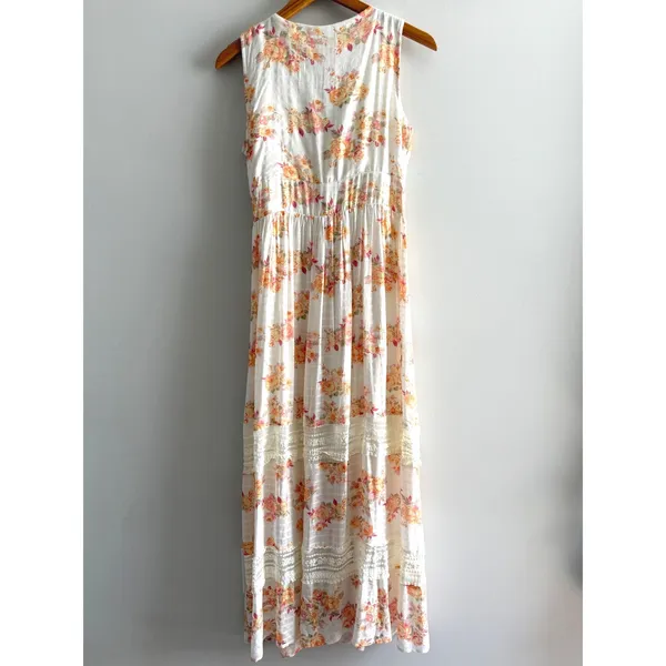 Audrey Parks Francesca's Women's Maxi Dress Floral Rayon Cottagecore Lace Small - Image 3