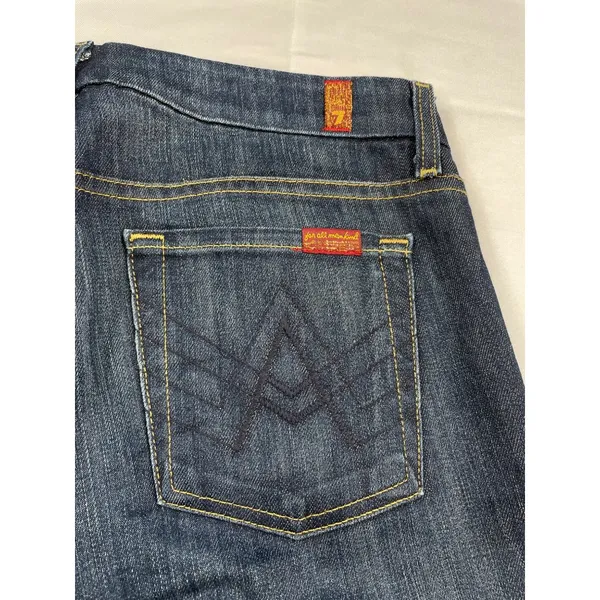 7 For All Mankind SKU 7550 Bootcut Womens Denim Jeans Size 27 - Image 13