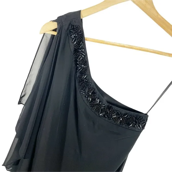 Max And Cleo Black Camilla One‎ Shoulder Beaded Party Dress Sz 0 NEW - Image 3