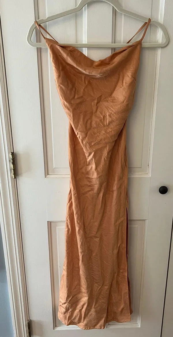 Hello Molly Orange Midi Dress - Image 5