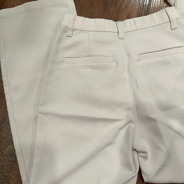 Abercrombie & Fitch Cream Wide Leg Trousers - Image 4