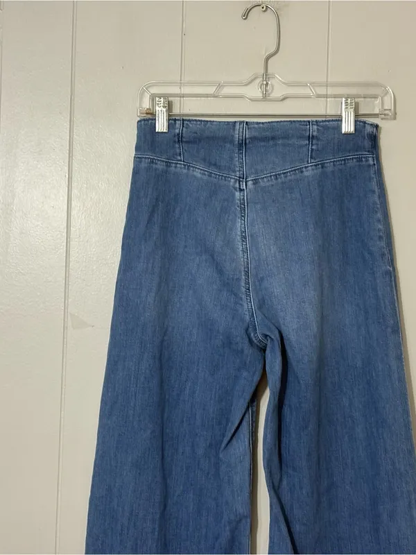 American Eagle Super High Rise Baggy Wide Leg Jeans Womens 00 Light Wash - Image 7