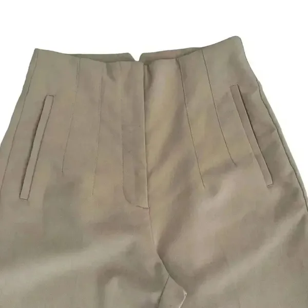 ZARA High Waisted High Rise Viscose Blend Taupe Beige Women’s Pants SZ S #2013 - Image 6