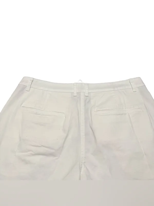 J. Crew Heritage Pleated Shorts Women's 10 Chino White Cotton Casual Preppy NWT - Image 7