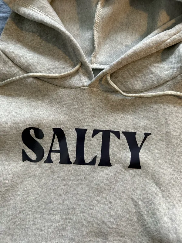 Custom Salty Hoodie Gray Size M - Image 2