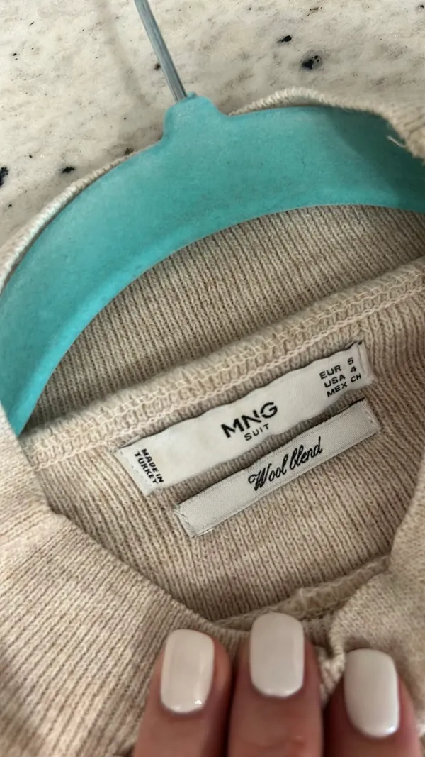 MNG Suit Sweater - Faux-wrap Sweater Size 4 - Image 3
