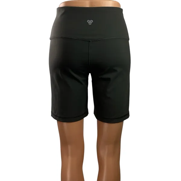 Aritzia TnAction Black High Waisted Mid Thigh Activewear Athletic Biker Shorts M - Image 3