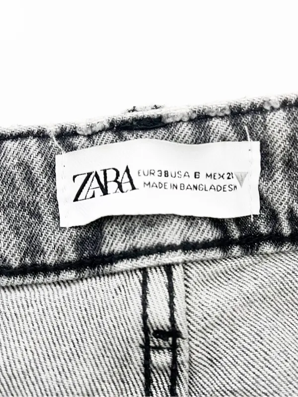 Zara Gray Wash Y2K Vintage Inspired High Rise Straight Leg Jeans - Image 7