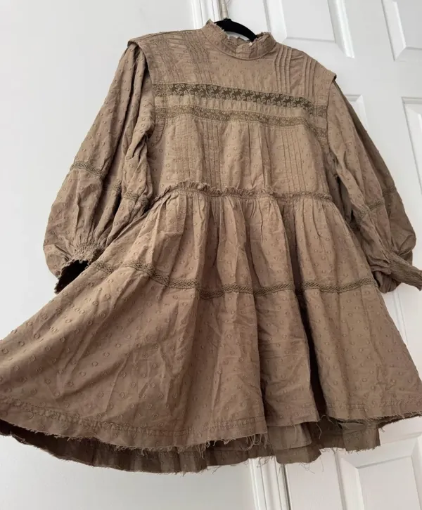 Anthropologie Pilcro Mock-Neck Swing Mini Dress, Size L - Image 12