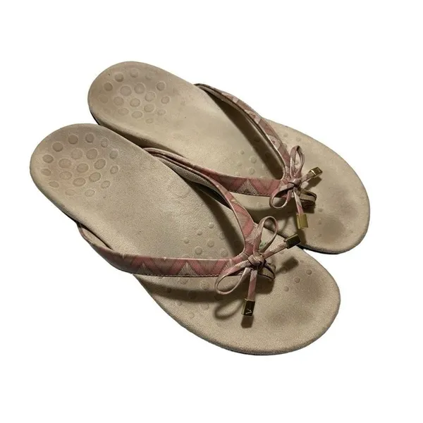 Vionic Bella II Women's Size 9 Pink‎ Geometric Slip On Slide Flip-Flop Sandals - Image 4