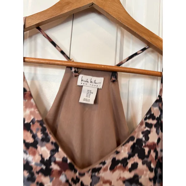 Nicole Miller‎ Tan Animal Print Maxi Dress Size Medium - Image 7