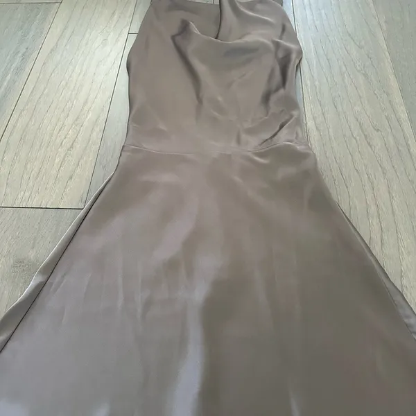 NWOT Brown Cowl Neck Backless Mini Dress XS - Image 9