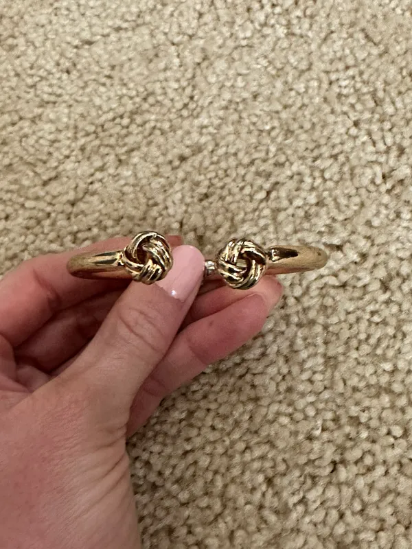 Gold Knot Bracelet Cuff - Image 2