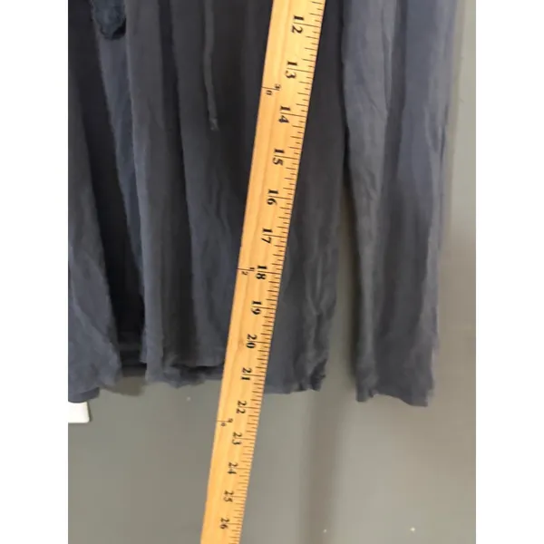 American Eagle Soft &‎ Sexy Charcoal Gray Lace Up Grunge Long Sleeve Top Small - Image 6
