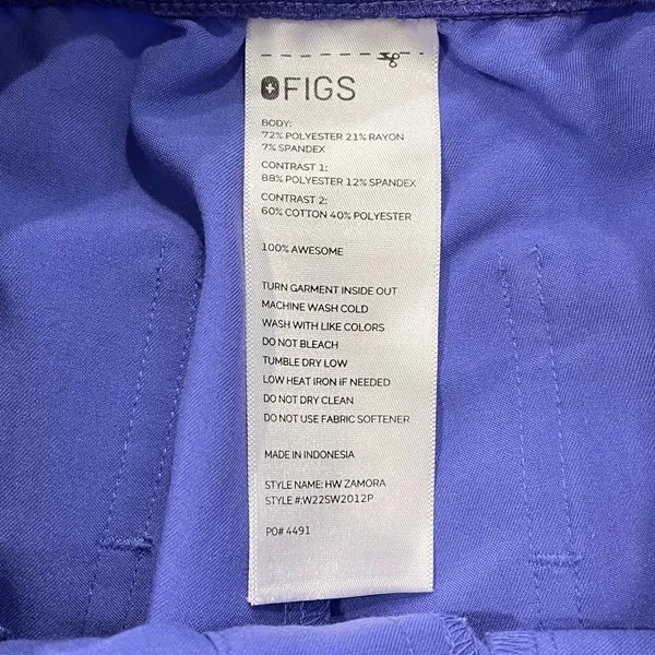 FIGS Zamora High-Rise Jogger Scrub Pant in Blueberry Size Small Petite - Image 6