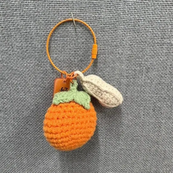 Crochet Orange Keychain Tassel‎ Lucky Charm Bag Charm Car Charm - Image 2