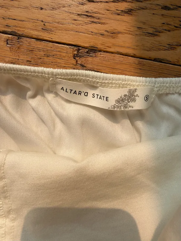 Altar'd State Dress White Strapless - Image 4