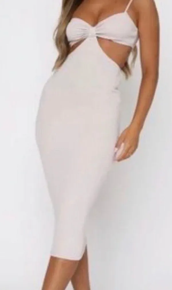 White Fox Level Headed Midi Dress - Image 2