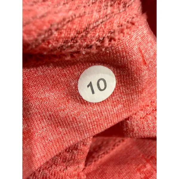Lululemon Swiftly Tech Short Sleeve Crew Coral Orange Grey Size 10‎ R636 - Image 7