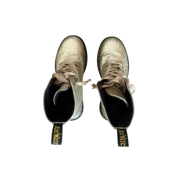 Dr Martens 1460 Pascal Glitter Boots Palegold Womens Size 7 - Image 9