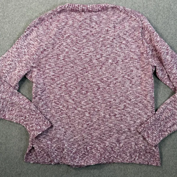 J.Crew Women's Small Crew Neck Pullover Sweater Purple White Heathered BQ689 - Image 9